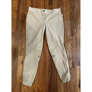 TuffRider Low Rise Pull On Horse Breeches Riding Pants Womens Size 34 Stretch